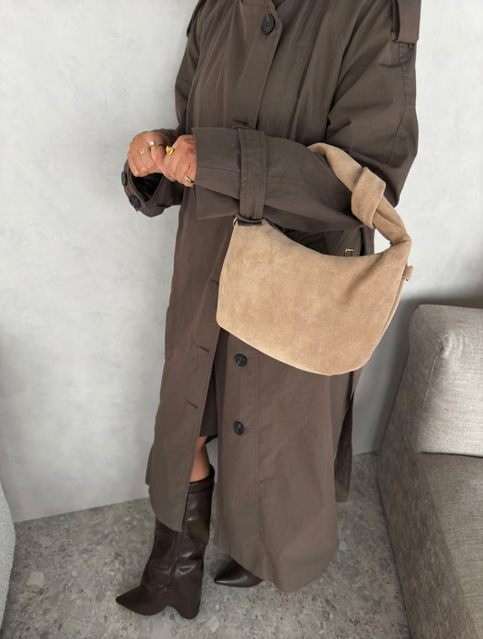 Tas suède Camel