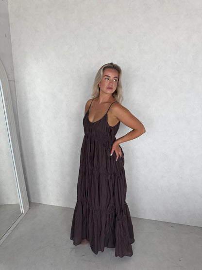 Jurk luxe bruin