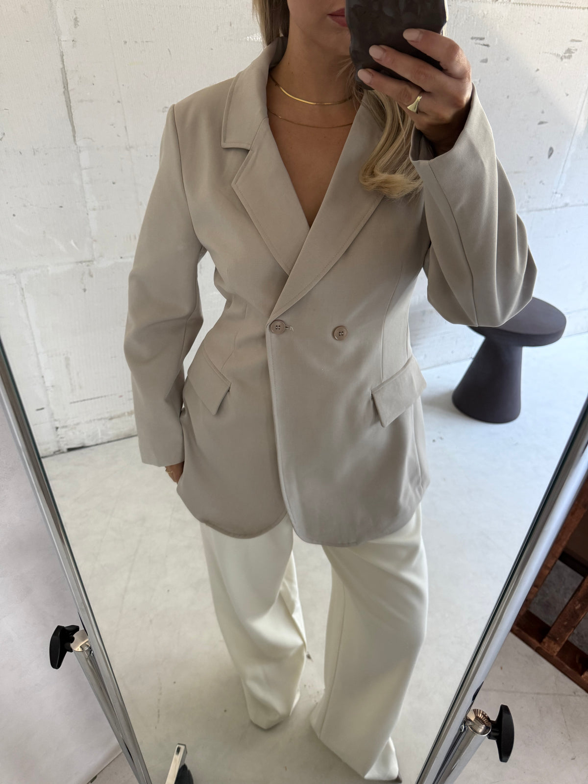Colbert getailleerd taupe