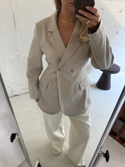 Colbert getailleerd taupe