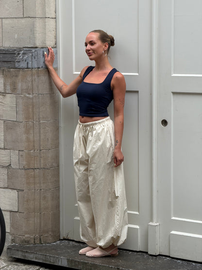Beige ballon broek