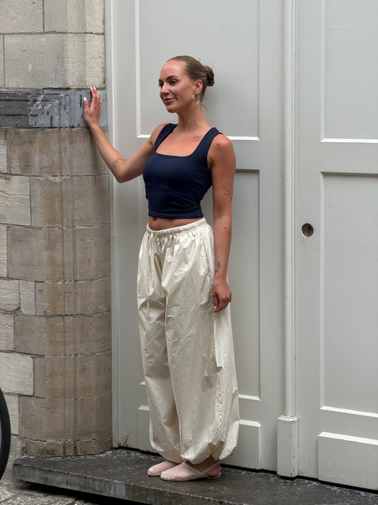 Beige ballon broek