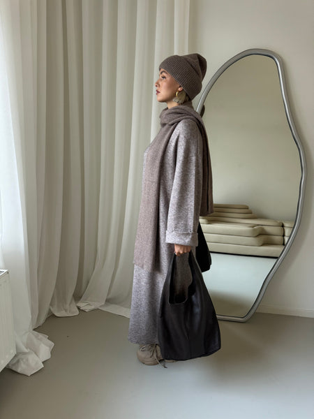 Jurk lang taupe