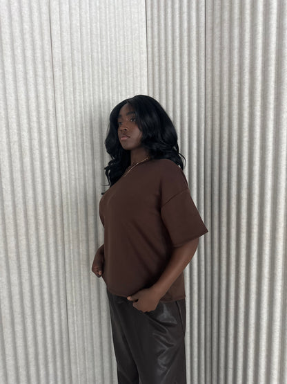 noeloe shirt oversized bruin