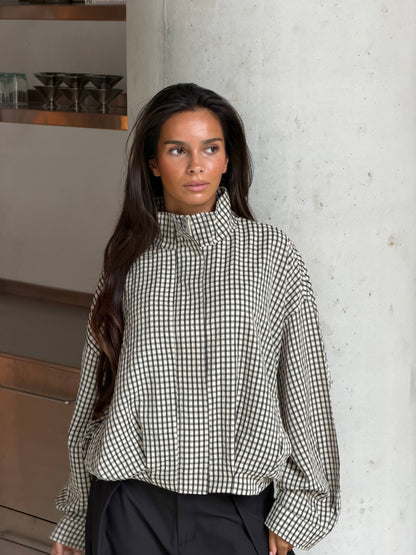 Geruit blouse jasje