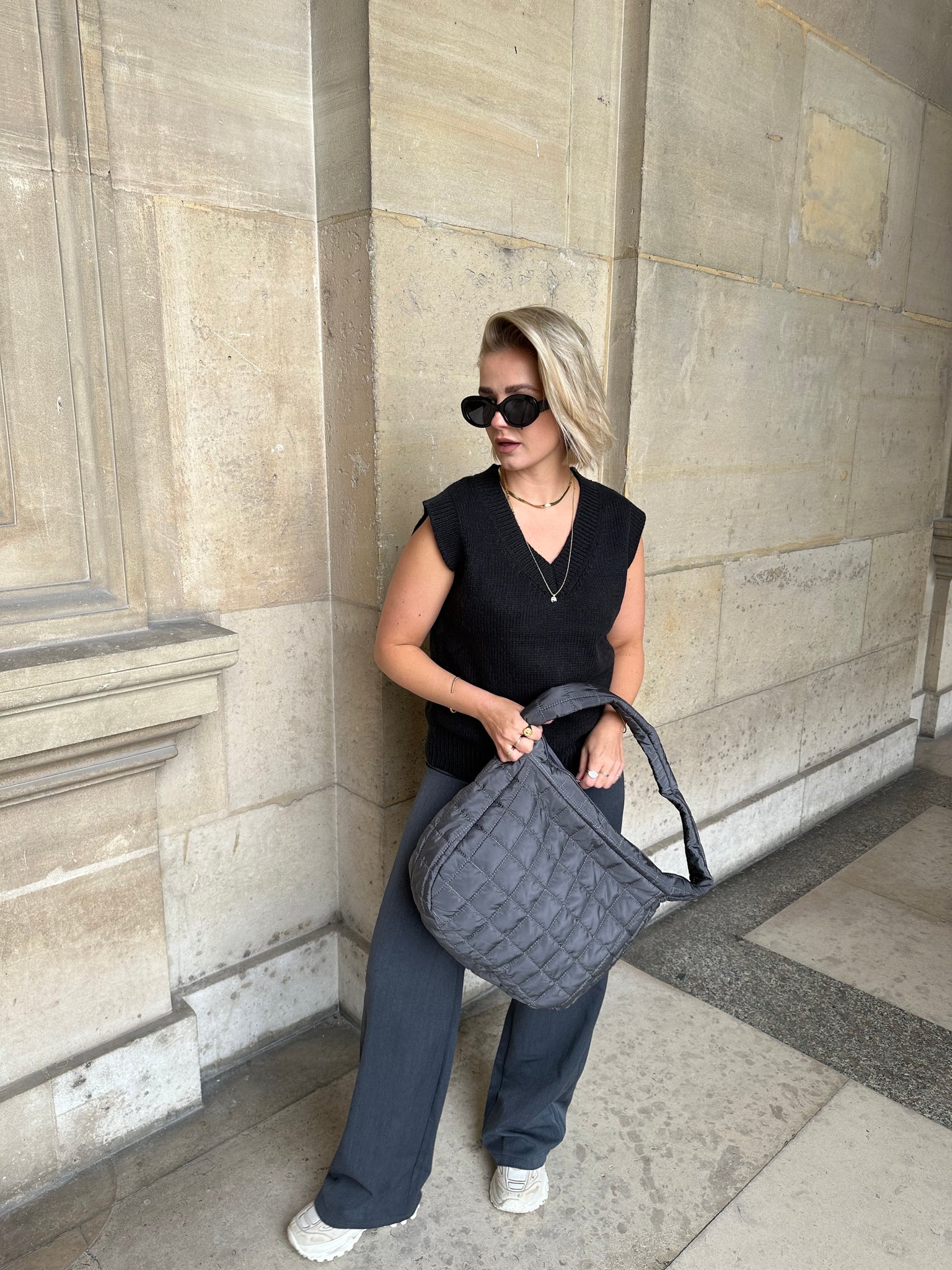 crossbody tas grijs
