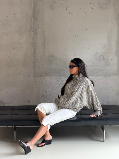 Geruit blouse jasje