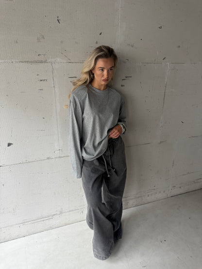 Shirt schoudervulling grijs