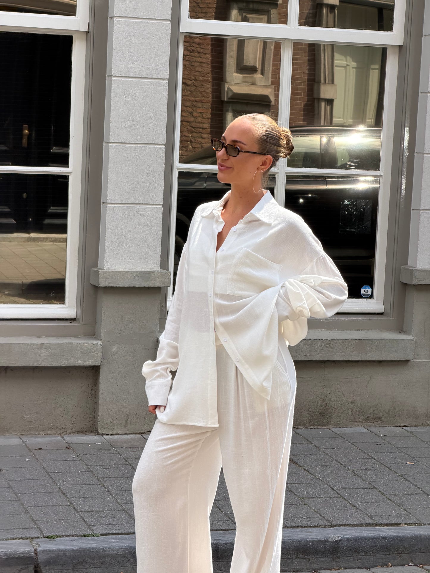 Linnen blouse wit