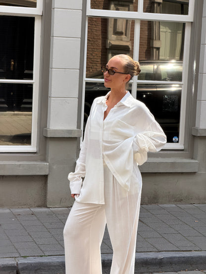 Linnen blouse wit