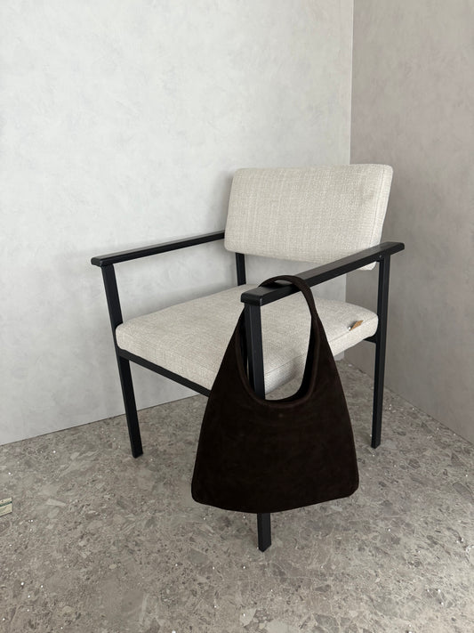 Tas suède luxe bruin