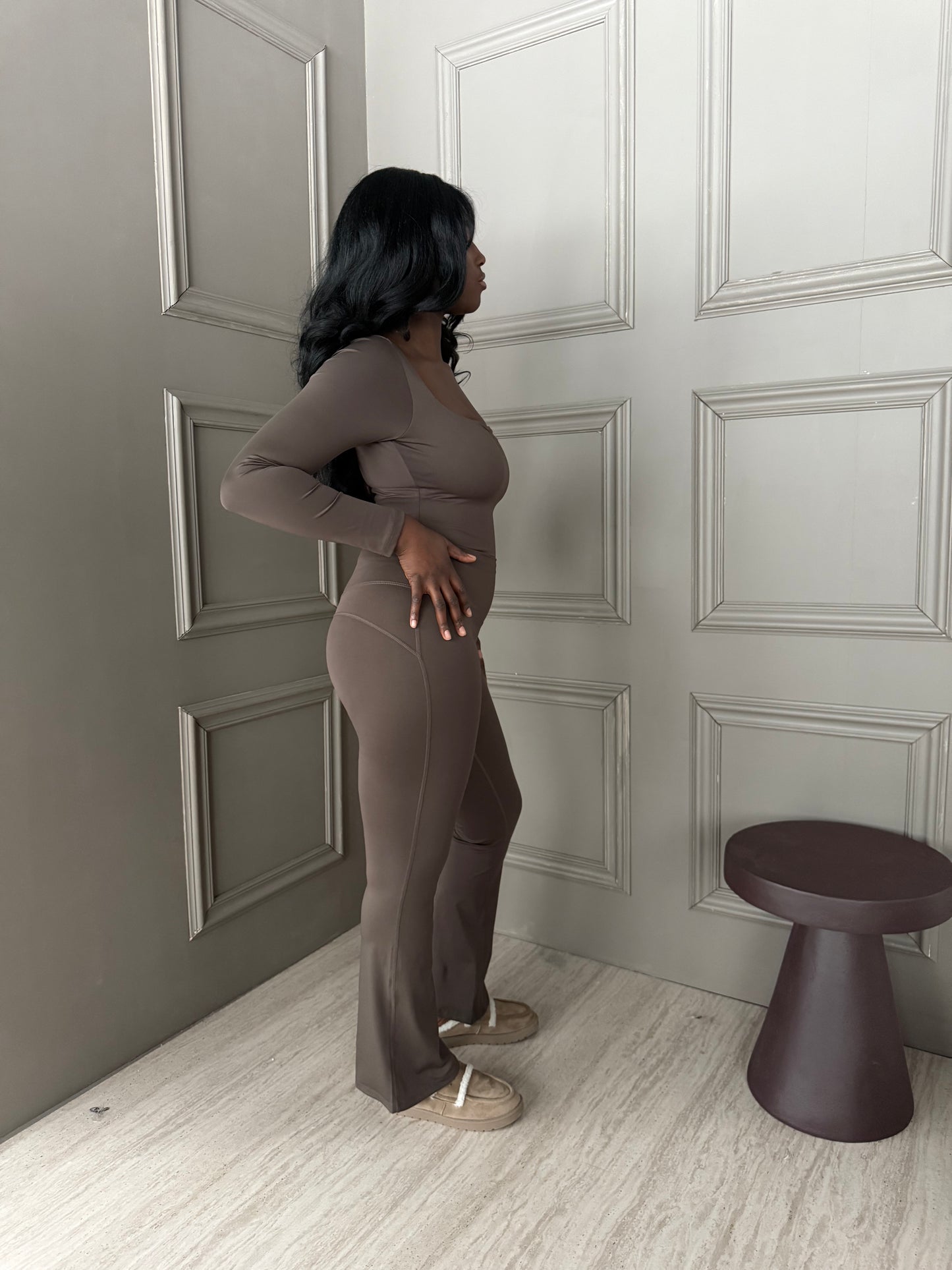 Sport set donkerbruin