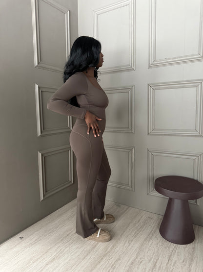 Sport set donkerbruin