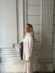 Satijnen blouse crème