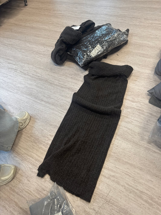 Lange rok donker taupe