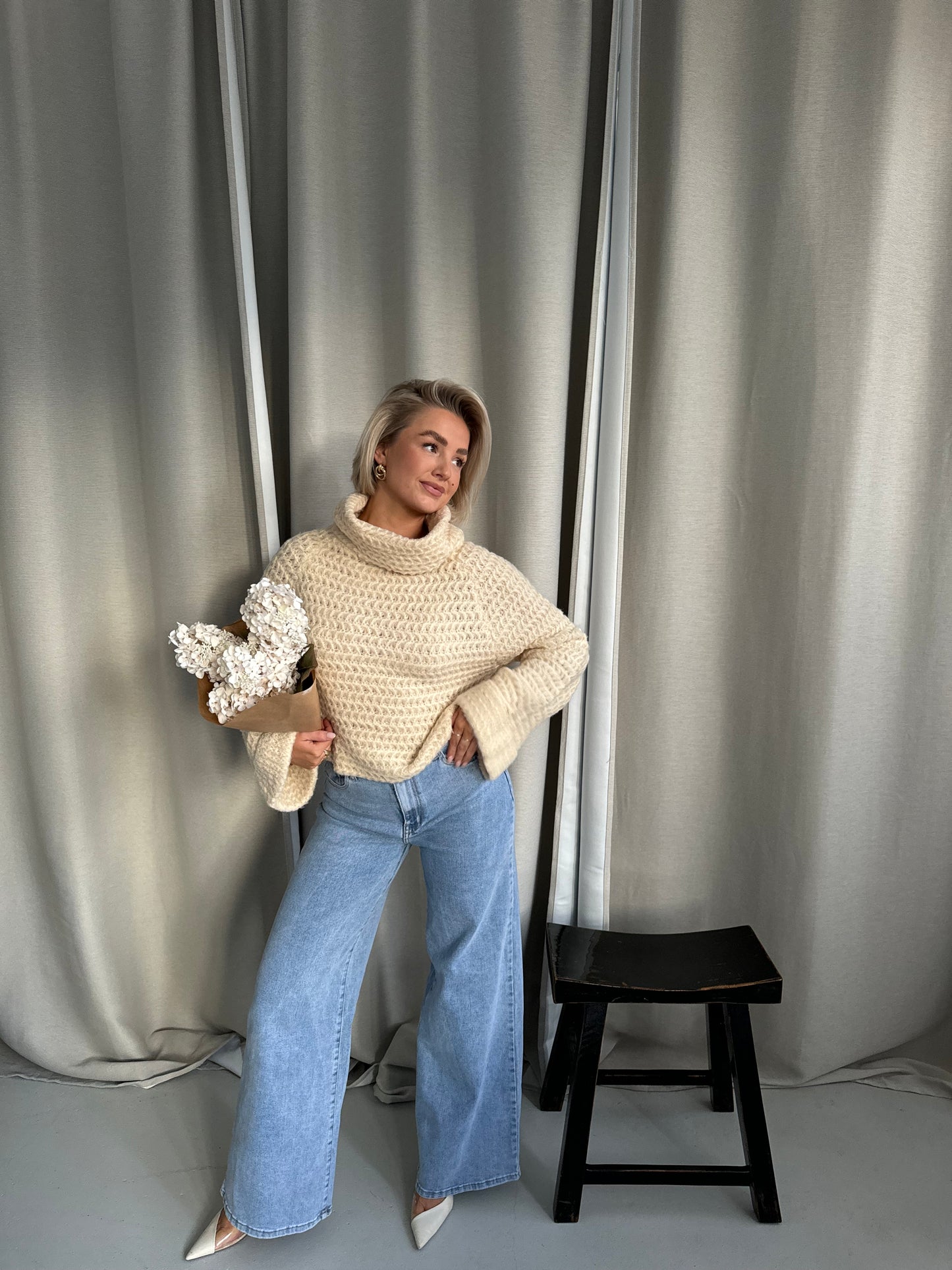 Jeans light blue wide leg