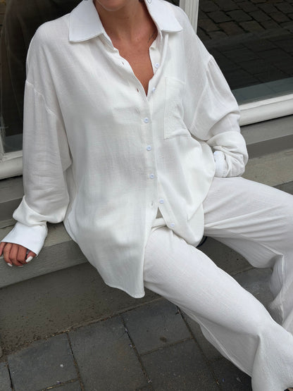 Linnen blouse wit