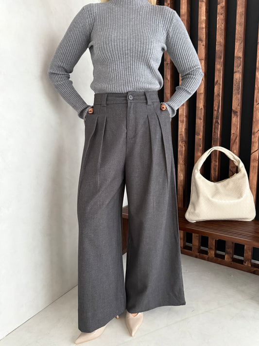 pantalon donkergrijs