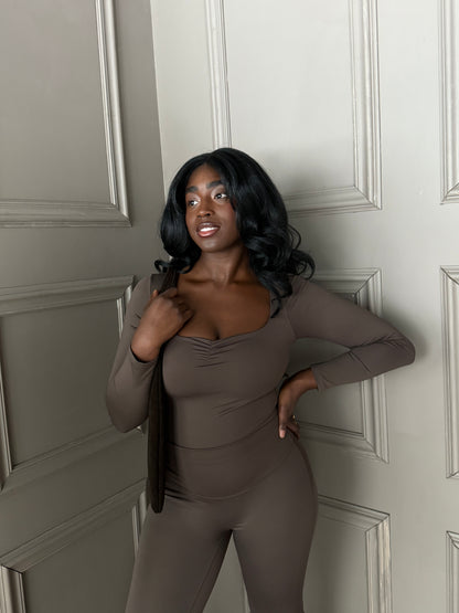 Sport set donkerbruin