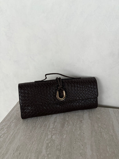 Tas PU-leer bruin print