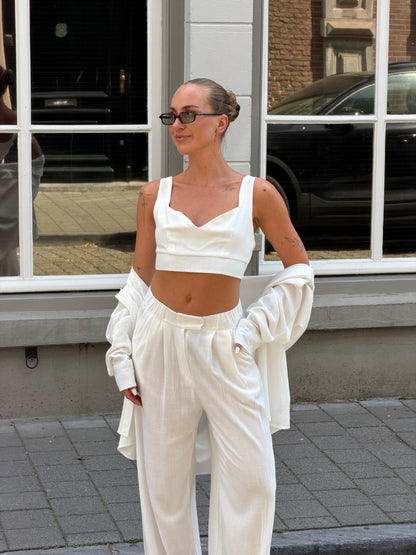 Linnen pantalon wit