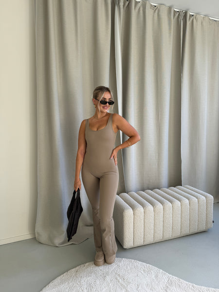 Body suite sport set taupe