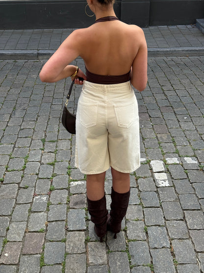Spijker short creme