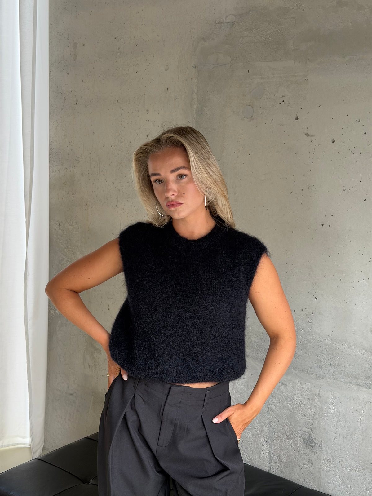 Mohair spencer zwart