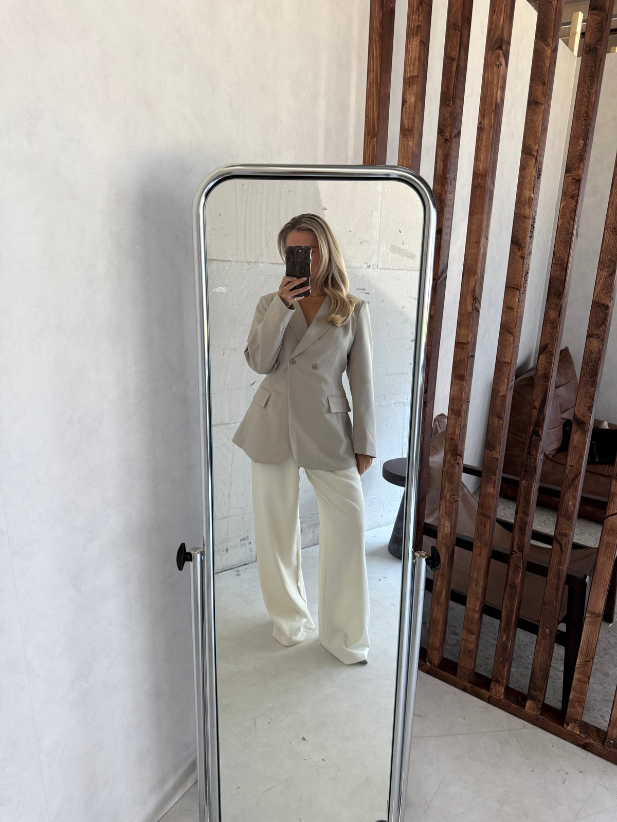 Colbert getailleerd taupe