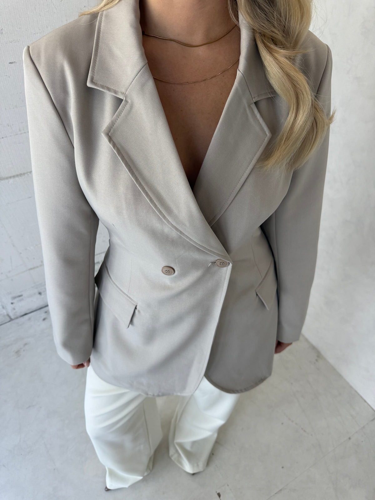 Colbert getailleerd taupe