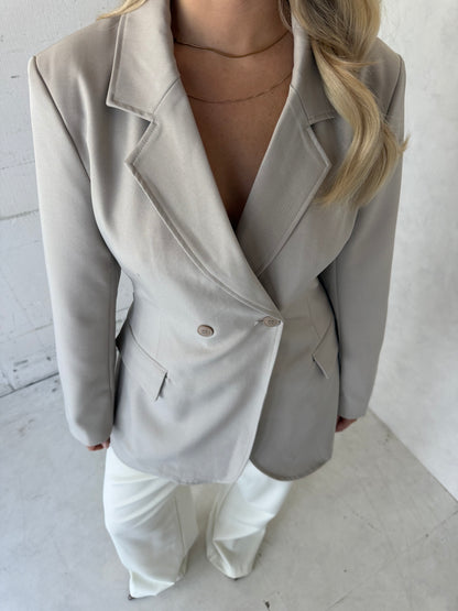 Colbert getailleerd taupe