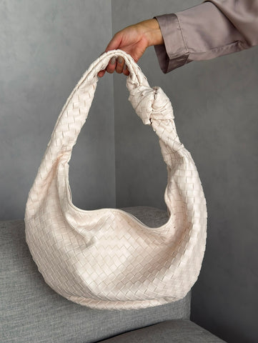 Tas crème knoop