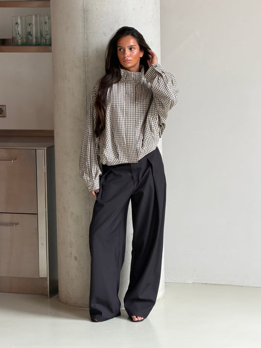 Geruit blouse jasje