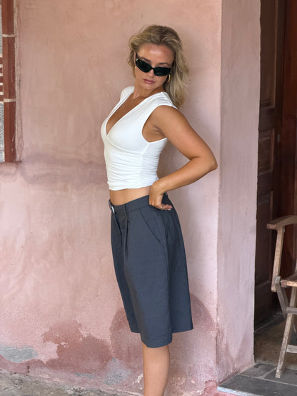 Short pantalon grijs