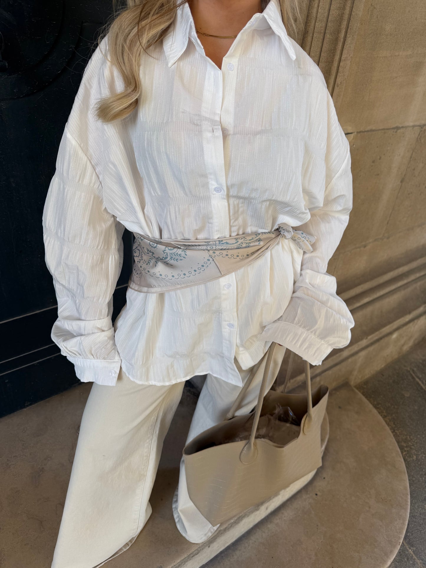 Witte oversized blouse