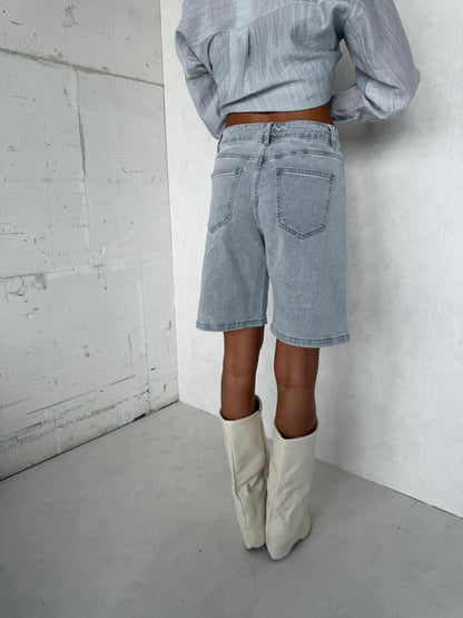 Jeans kort grijs