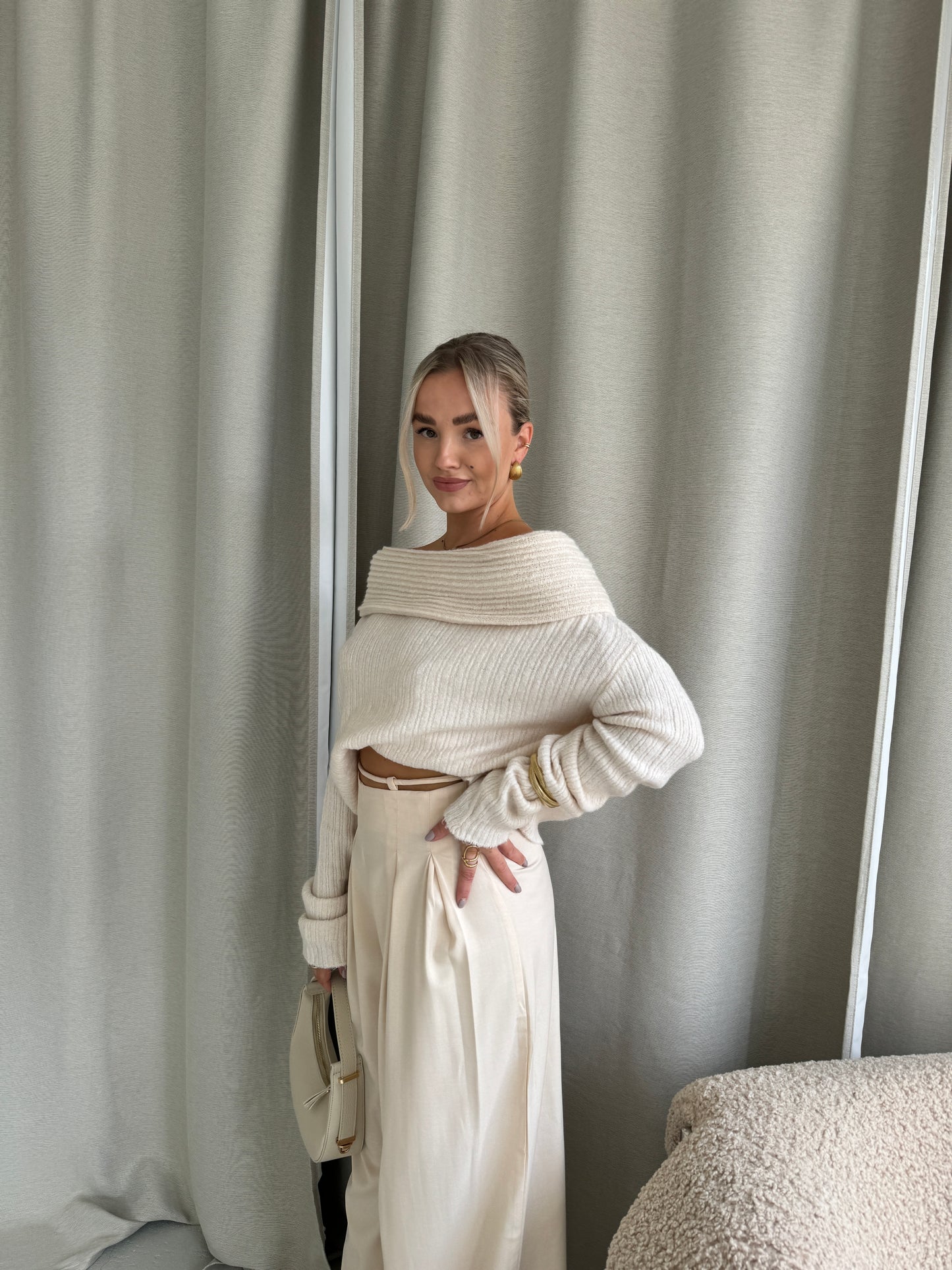 Pantalon touw crème