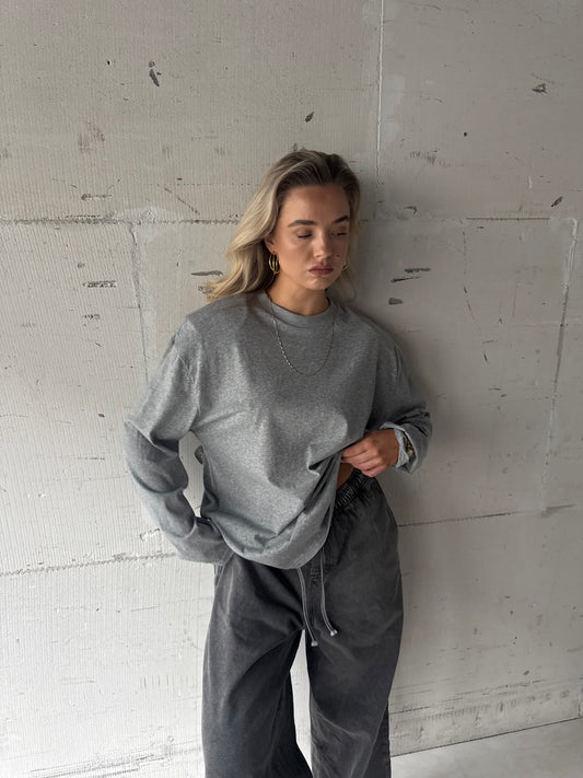 Shirt schoudervulling grijs