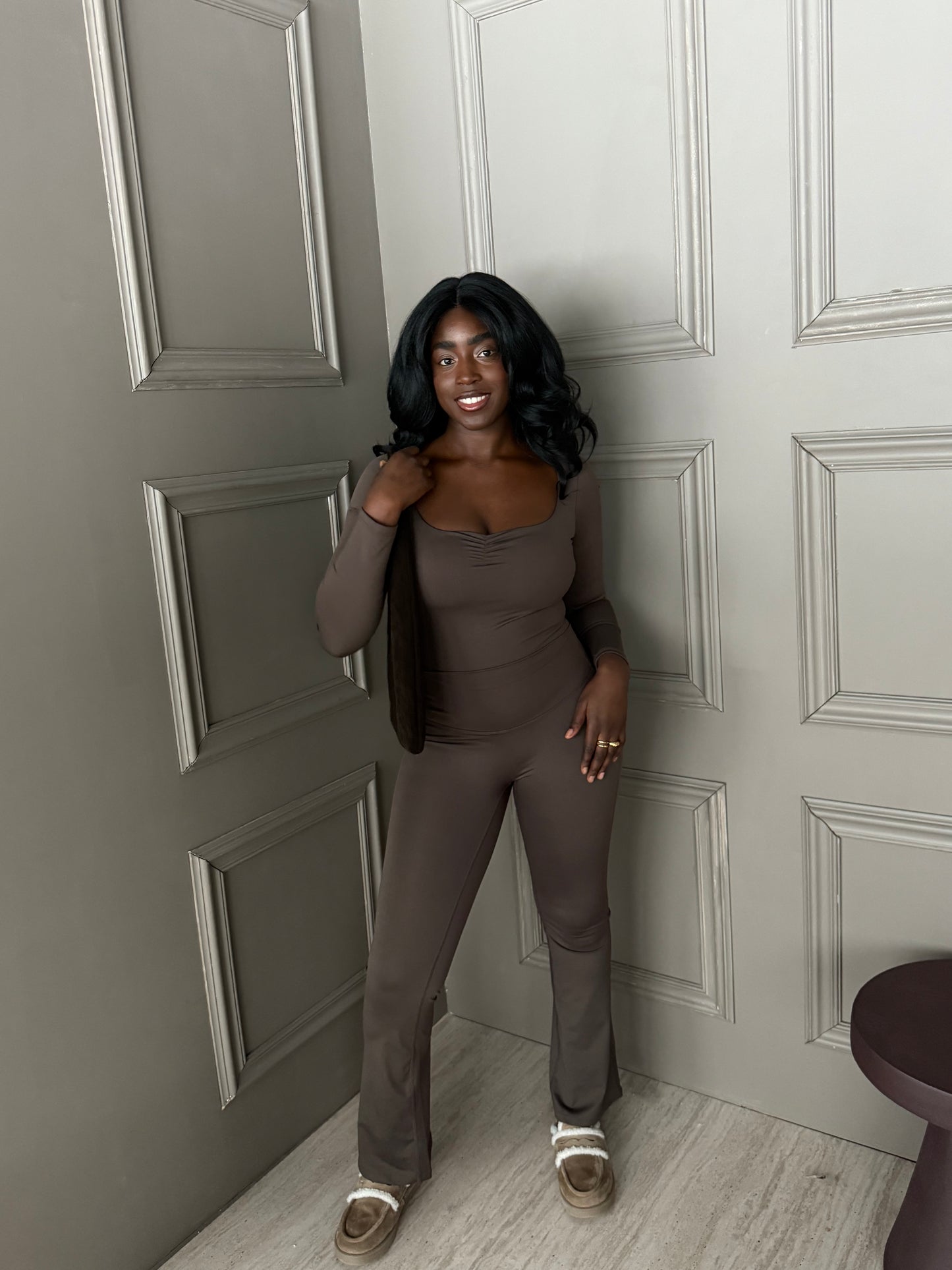 Sport set donkerbruin