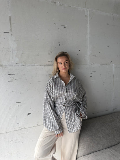 Blouse met vierkant ruitje