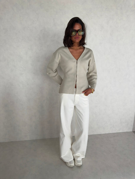 Spijkerbroek white - mid waist