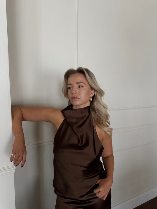 Top bruin satijn