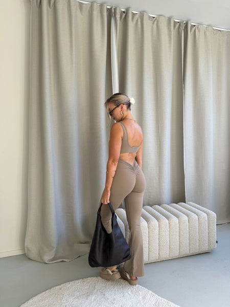 Body suite sport set taupe