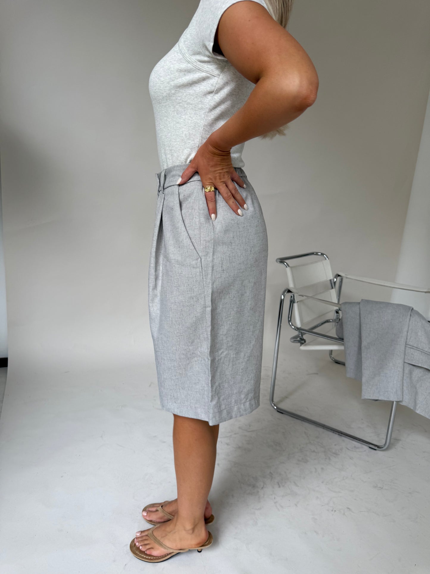pantalon broekje kort grijs