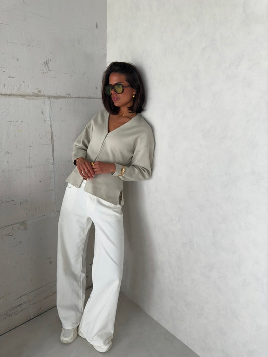 Spijkerbroek white - mid waist