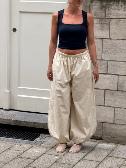 Beige ballon broek