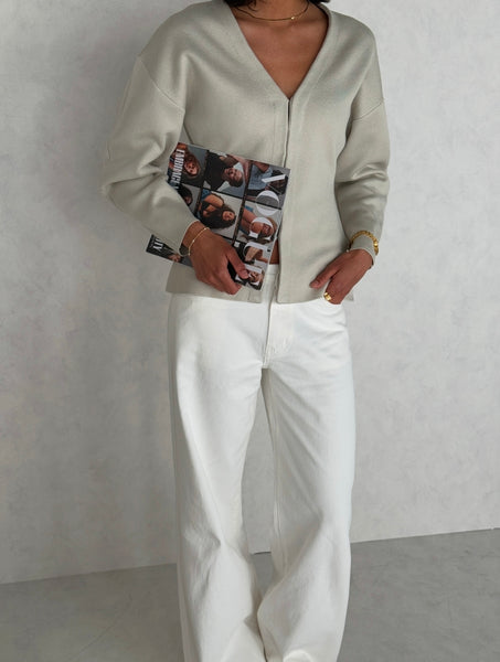 Spijkerbroek white - mid waist
