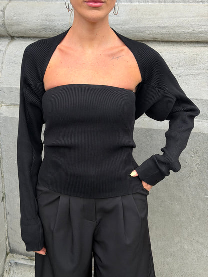 Bolero vest zwart