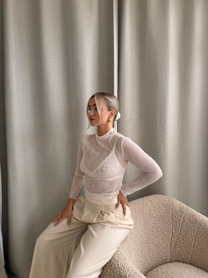 Pantalon touw crème