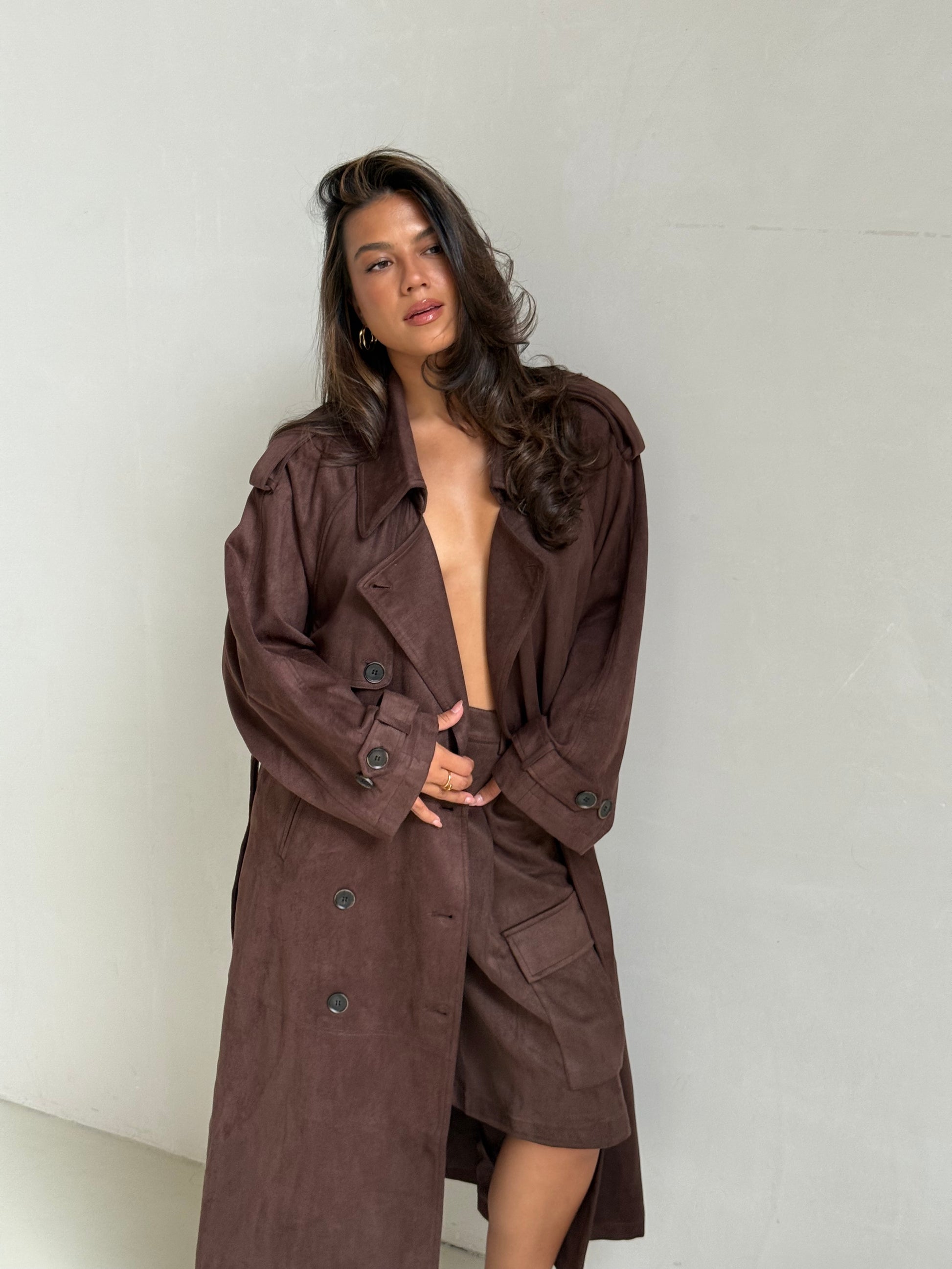 Trenchcoat suède – Noeloe